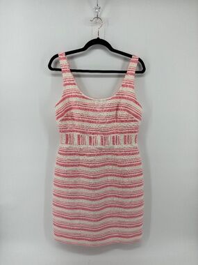 Trina Turk Pink and White Sheath Mini Dress